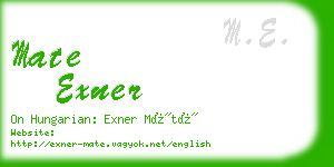 mate exner business card